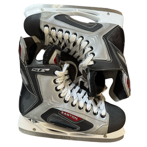 Easton Silver Black Ice Hockey Shoes Men Size 9.0 R
